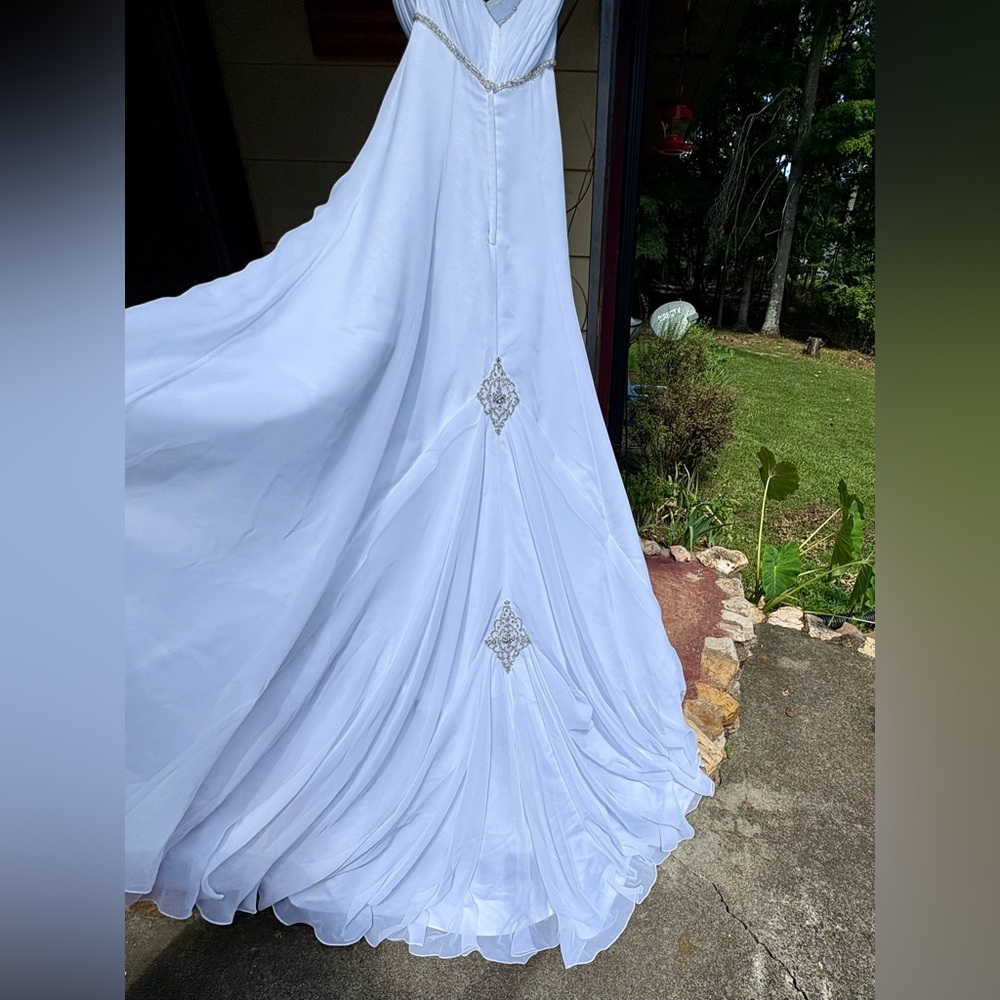 Mon Cheri Ivory Bridal Gown with Embellishments - Picture 7 of 10